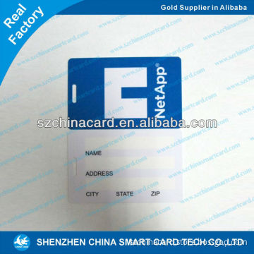 High quality! Best selling product signature panel PVC card plastic clear luggage tag